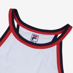 Fila White Line less - Naisten Poolopaita - Valkoinen | FI-37320